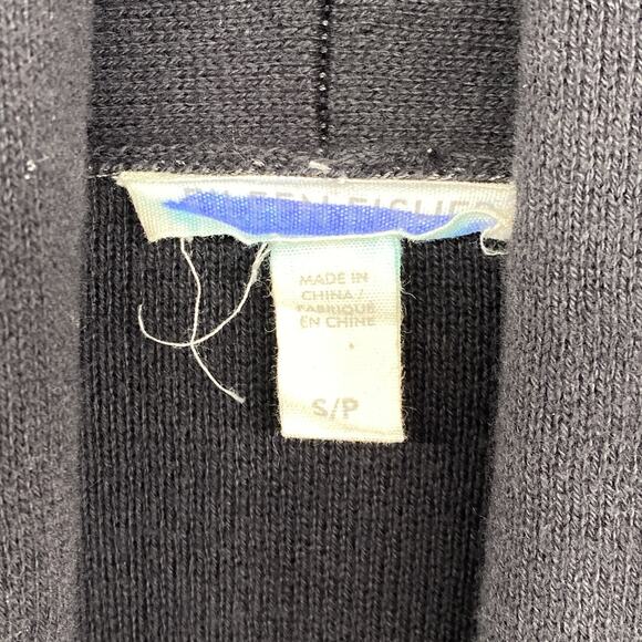 EILEEN FISHER Sweater S Cozy Organic Cotton Cardigan Shawl Open Front Gray - Picture 5 of 12